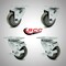 Service Caster 3.5 Inch SS Gray Polyurethane Swivel Top Plate Caster Set with 2 Brakes SCC SCC-SS20S3514-PPUB-2-TLB-2 - alternate 1